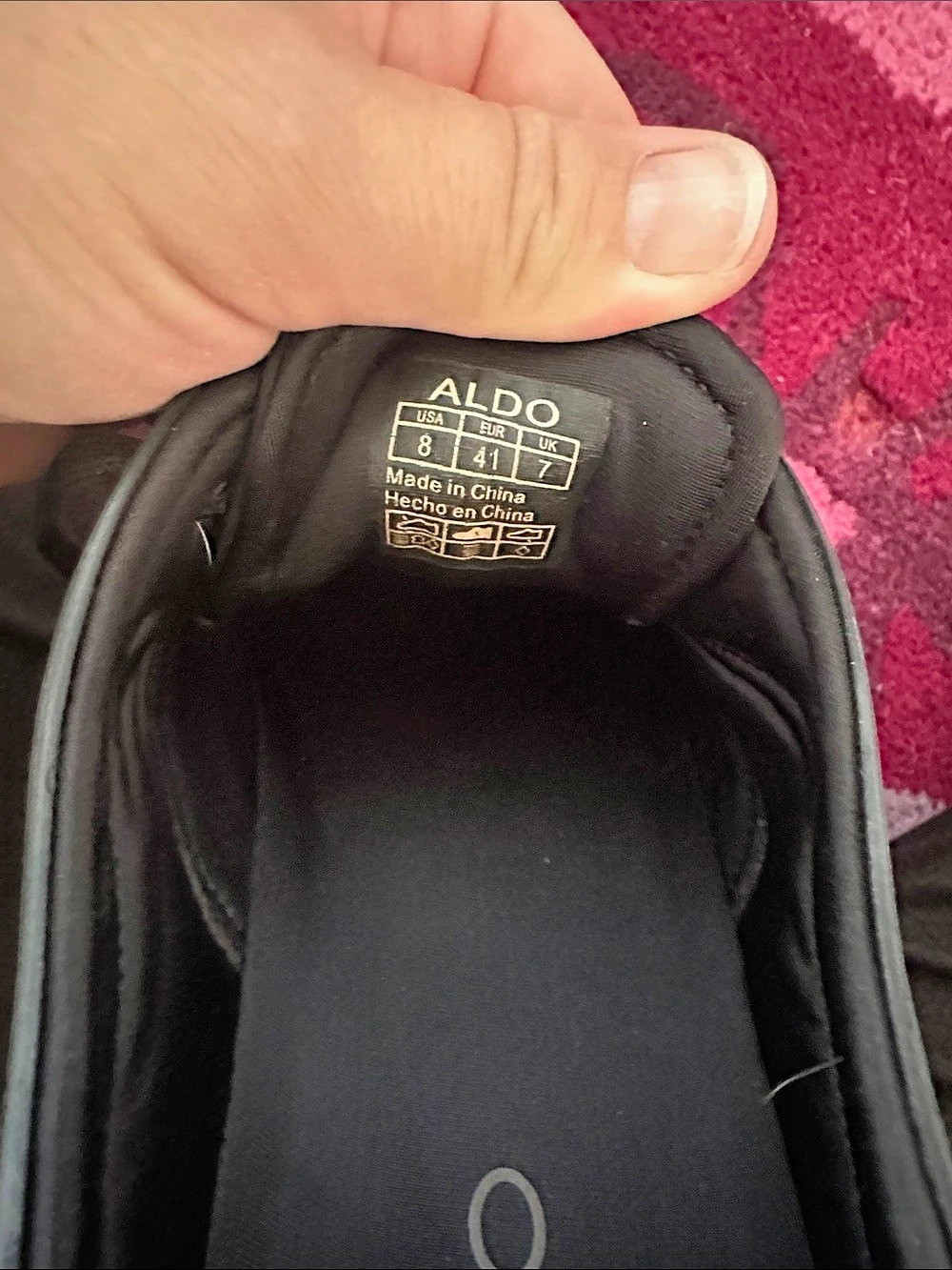 ALDO Cordura Fabric Mens suede & canvas rubber sole all Black Sneakers US 8 - Picture 9 of 13